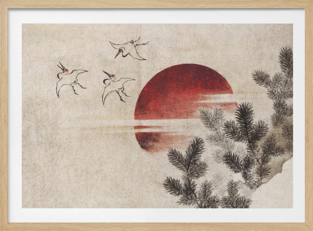 Birds and Sunset, From Album of Sketches (1814) Full - Poster / Art Print