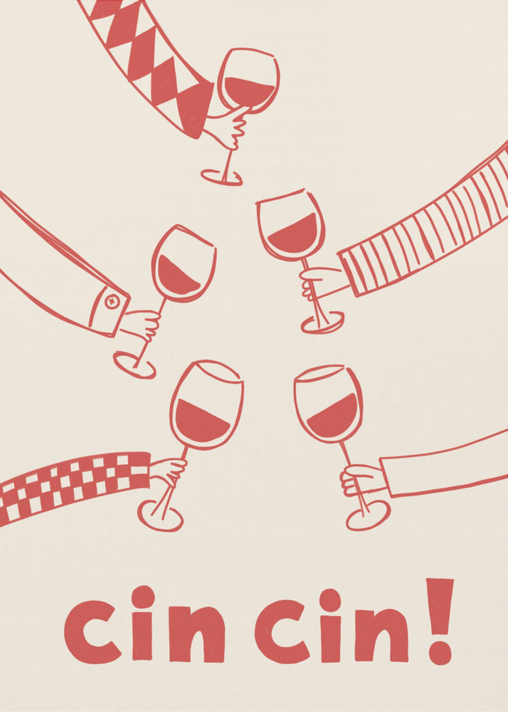 Chin chin! Wine Party with Friends - Poster / Art Print