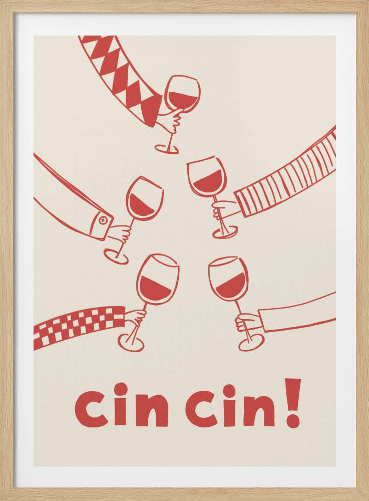 Chin chin! Wine Party with Friends - Poster / Art Print