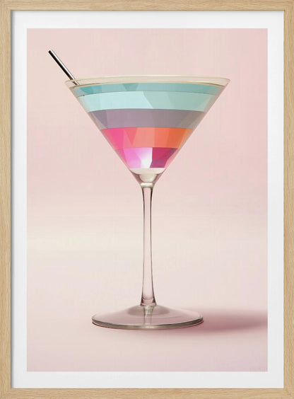 Striped Martini - Poster / Art Print