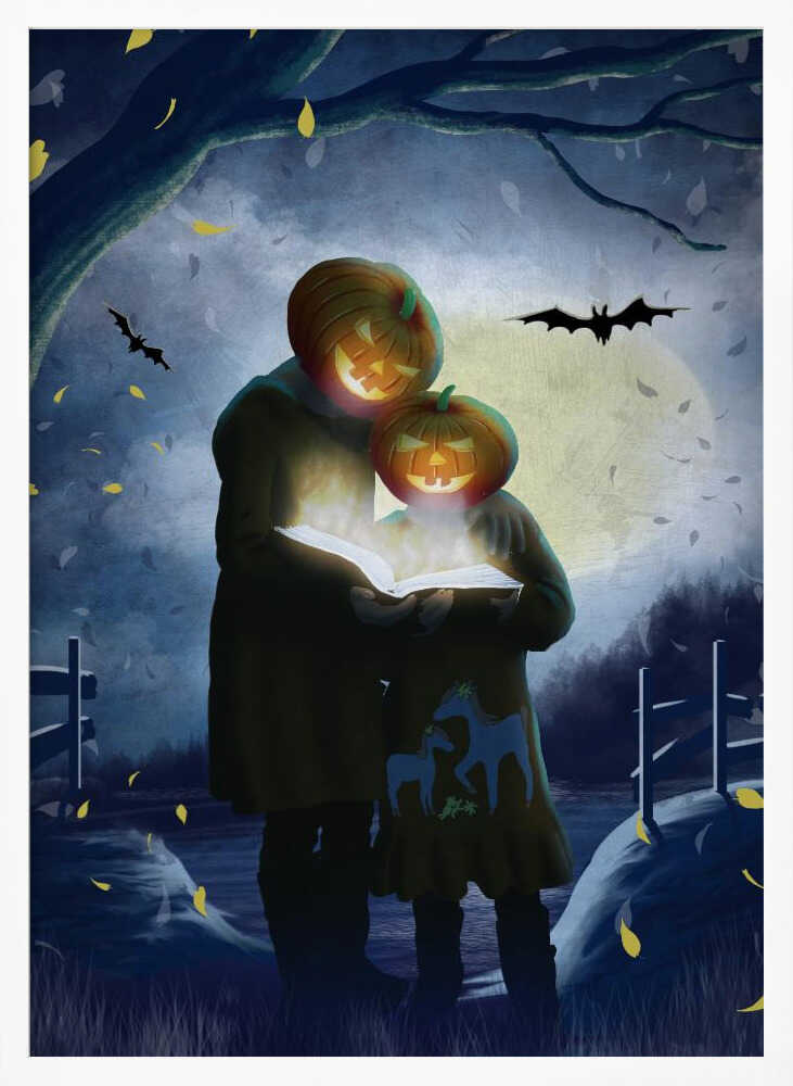 Pumpkin Headed Figures - Poster / Art Print