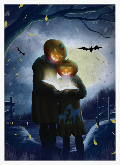 Pumpkin Headed Figures - Poster / Art Print