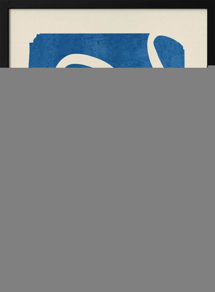 Geometric Abstract Minimal Blue - Poster / Art Print