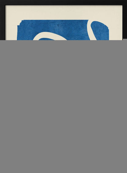 Geometric Abstract Minimal Blue - Poster / Art Print