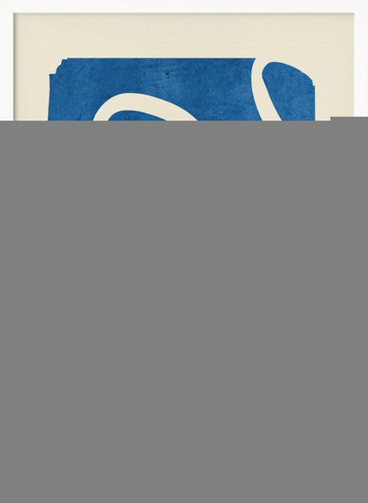 Geometric Abstract Minimal Blue - Poster / Art Print