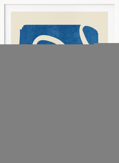 Geometric Abstract Minimal Blue - Poster / Art Print