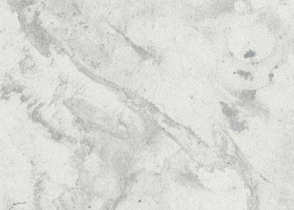 Abstract art with a light grey and white marbled texture in a modern silver frame.