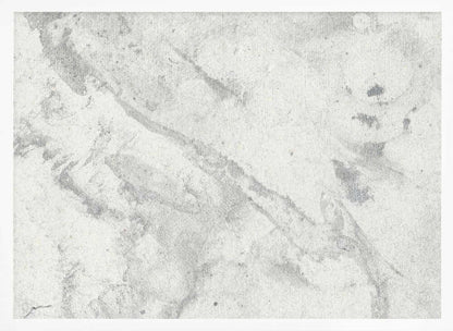 Abstract art with a light grey and white marbled texture in a modern silver frame.