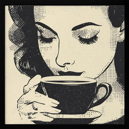 Women Drinking Coffee - Poster / Art Print