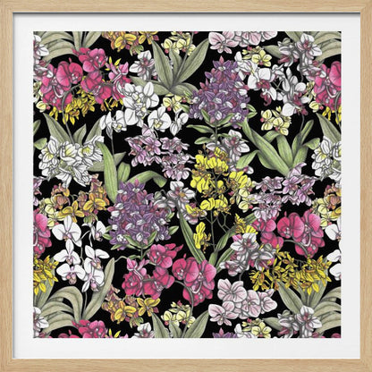 Colorful Flowers Pattern - Poster / Art Print