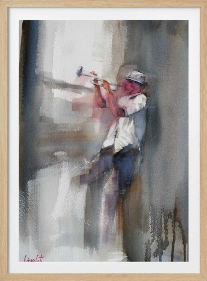A Musician Playing The Trumpet - Poster / Art Print