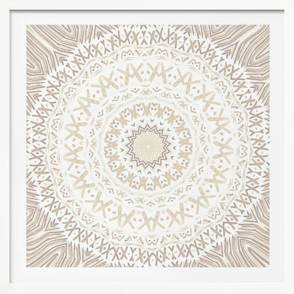 Festival Summer Beige Mandala - Poster / Art Print