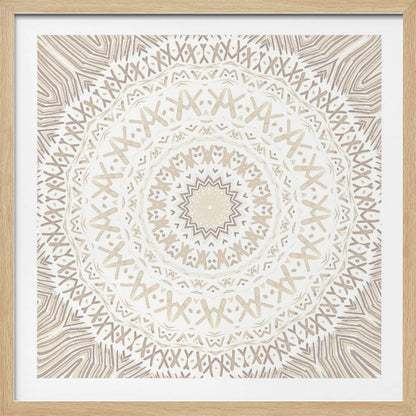 Festival Summer Beige Mandala - Poster / Art Print