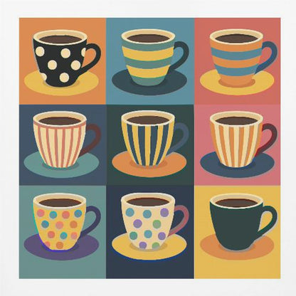 Colorful Coffee Cups - Poster / Art Print