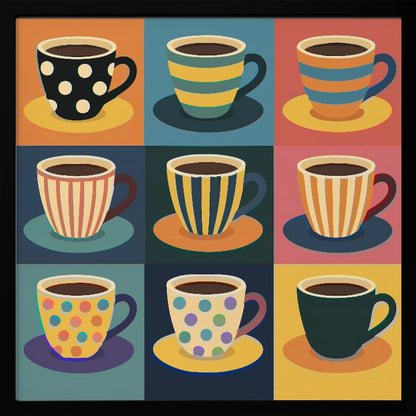 Colorful Coffee Cups - Poster / Art Print