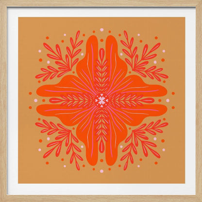 Vibrant Mandala Bloom - Poster / Art Print