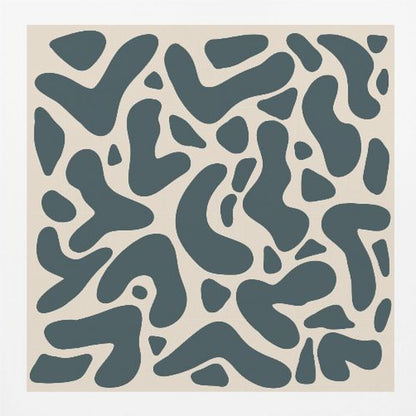 Abstract Lines And Shapes Greyish Green - Poster / Art Print