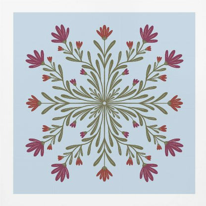Symmetrical Floral Pattern - Poster / Art Print