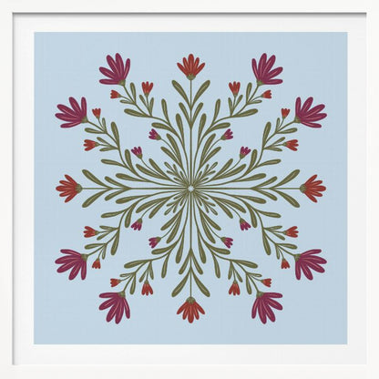 Symmetrical Floral Pattern - Poster / Art Print