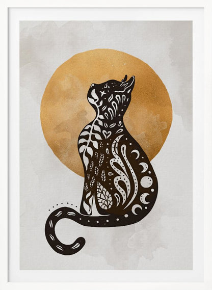 Mystic Moon Cat - Poster / Art Print