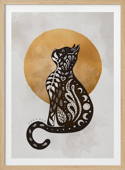 Mystic Moon Cat - Poster / Art Print