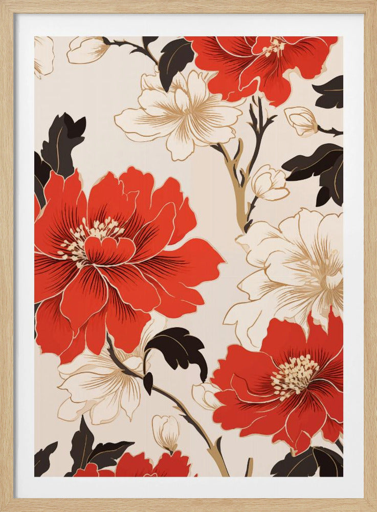 Red And White Flowers - Poster / Art Print