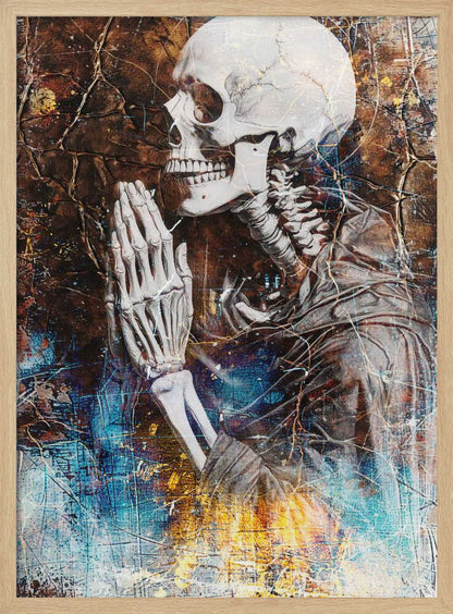 Funny Skull Drawing Illustration 48 - Poster / Art Print