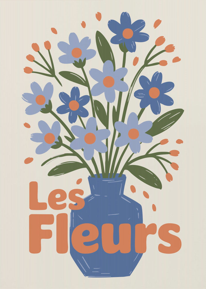 Charming Blue Blooms - Poster / Art Print