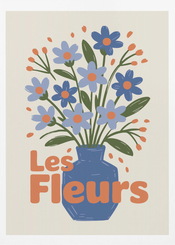 Charming Blue Blooms - Poster / Art Print
