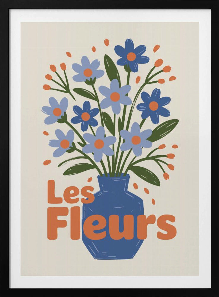 Charming Blue Blooms - Poster / Art Print