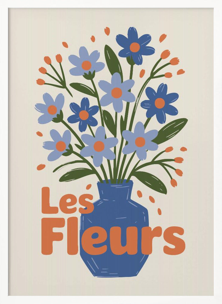 Charming Blue Blooms - Poster / Art Print