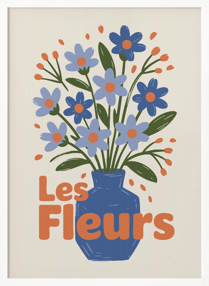 Charming Blue Blooms - Poster / Art Print