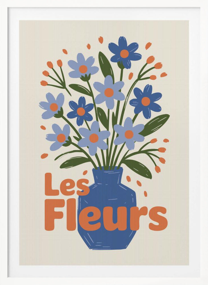 Charming Blue Blooms - Poster / Art Print
