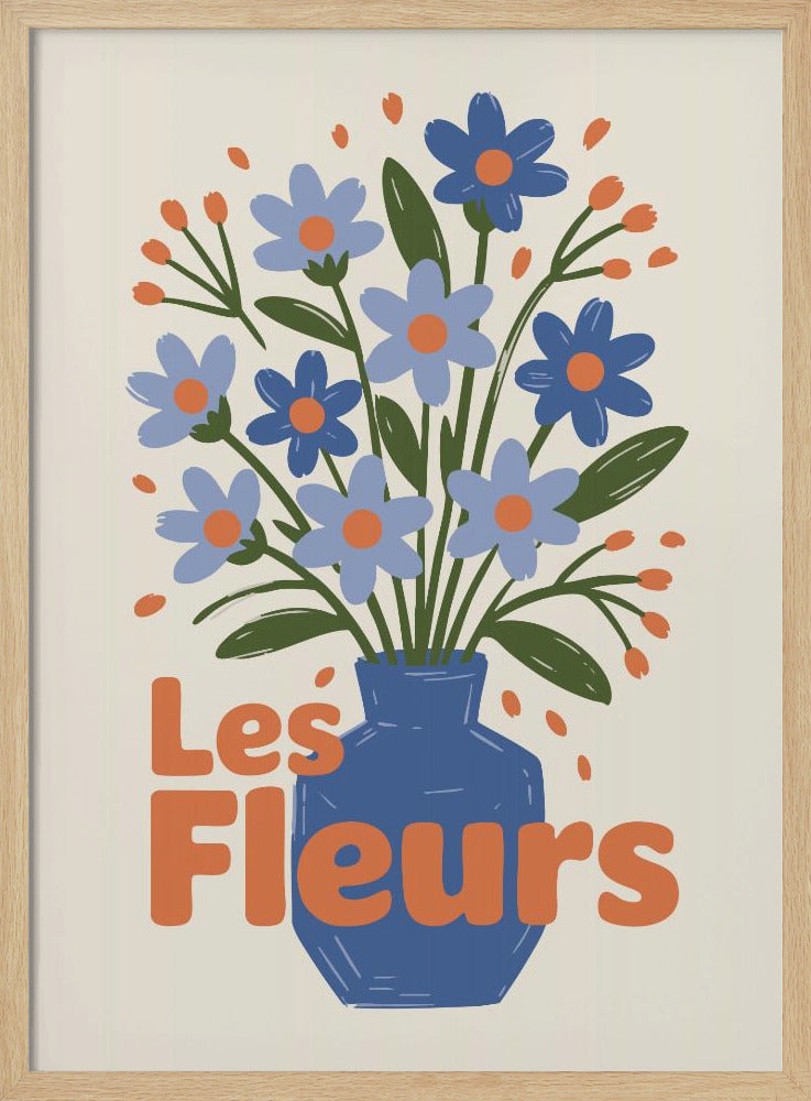 Charming Blue Blooms - Poster / Art Print