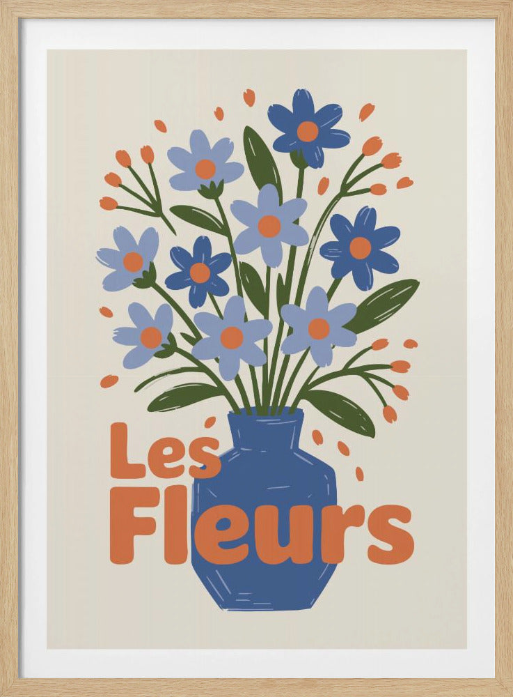 Charming Blue Blooms - Poster / Art Print