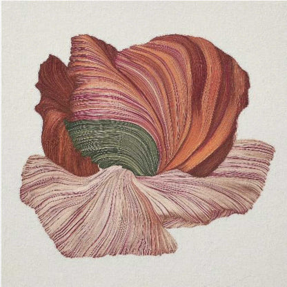 Minimalist floral line art poster with abstract flowers and leaves on a light background