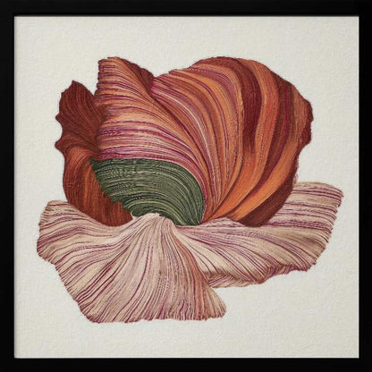 Minimalist floral line art poster with abstract flowers and leaves on a light background