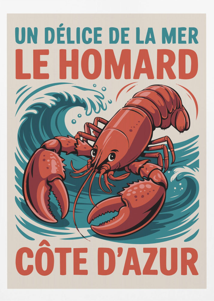 Azure Lobster Delight - Poster / Art Print
