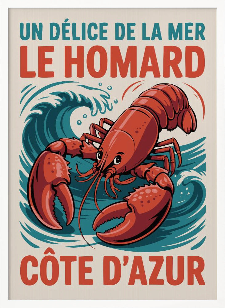 Azure Lobster Delight - Poster / Art Print