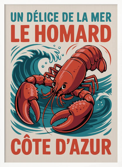 Azure Lobster Delight - Poster / Art Print