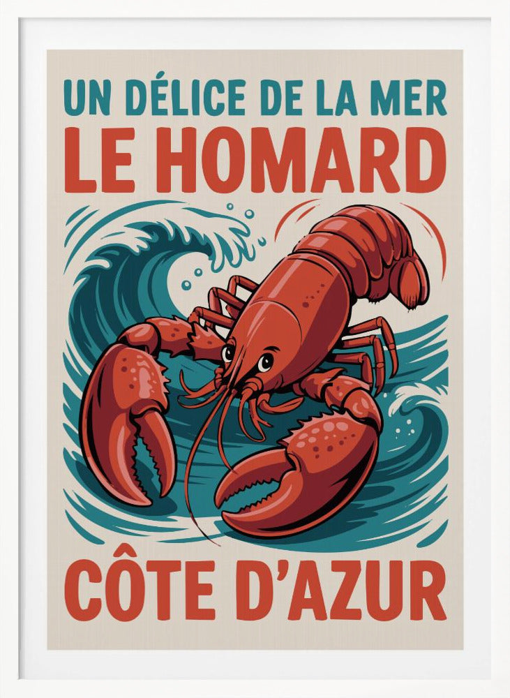 Azure Lobster Delight - Poster / Art Print