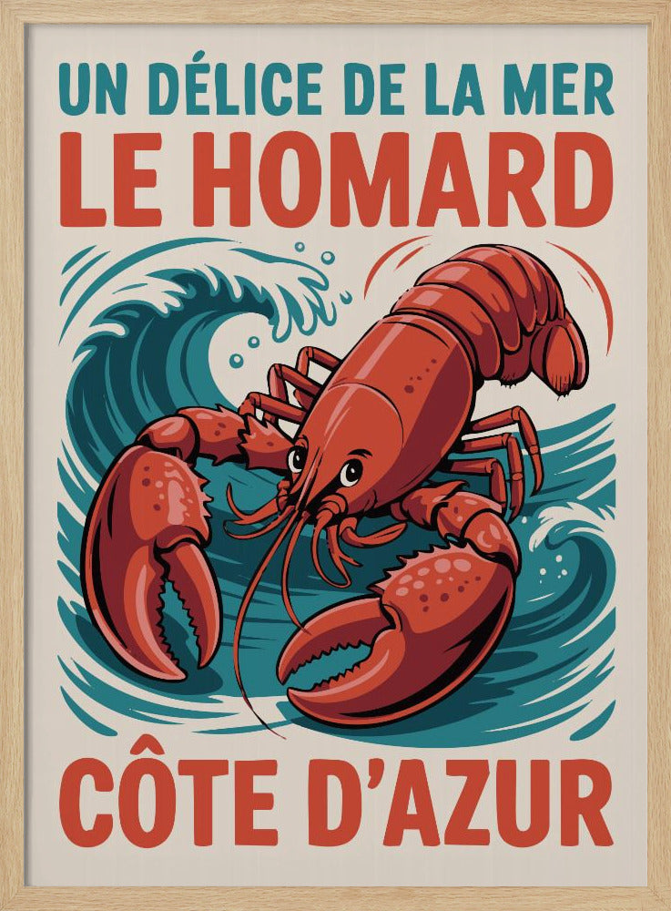 Azure Lobster Delight - Poster / Art Print