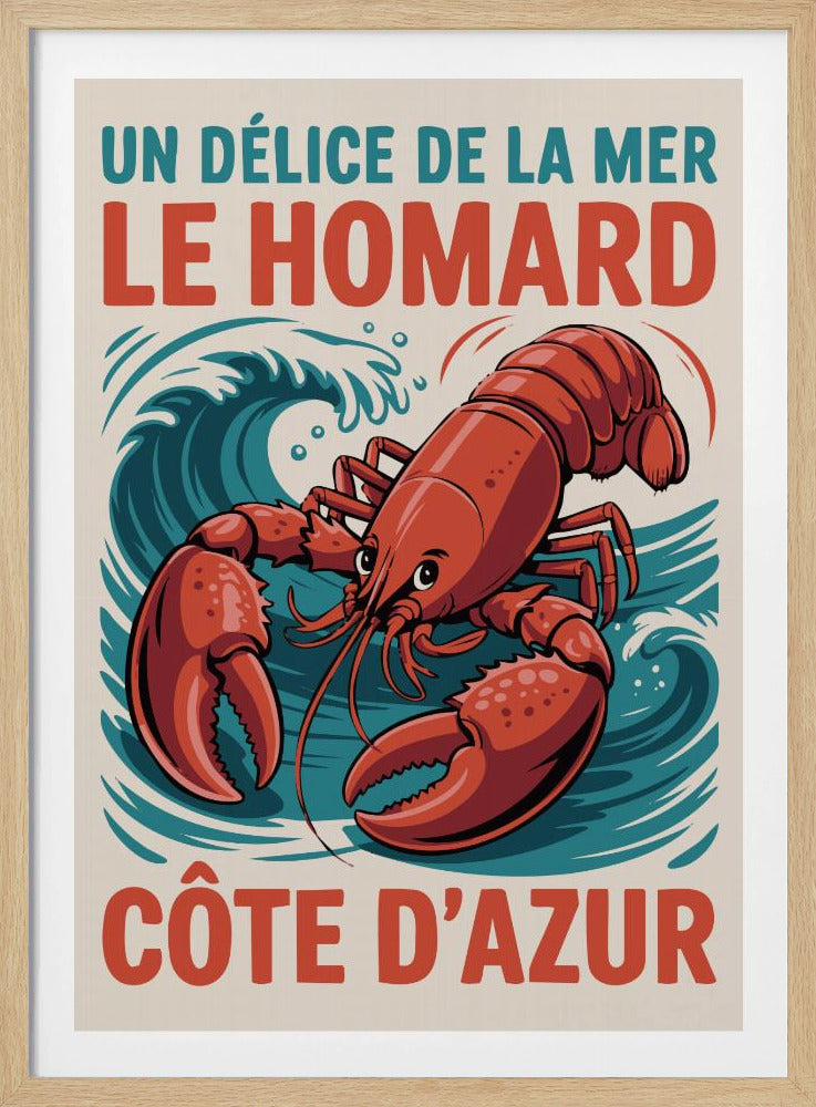 Azure Lobster Delight - Poster / Art Print