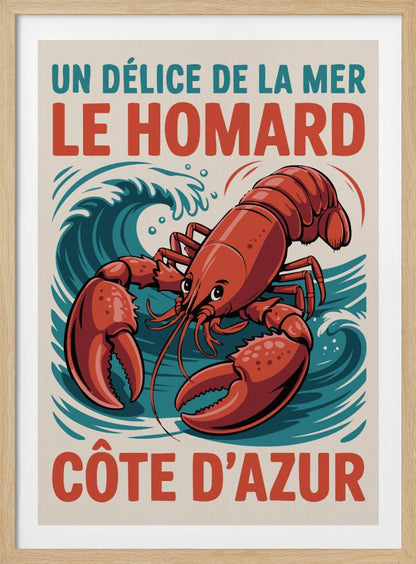 Azure Lobster Delight - Poster / Art Print