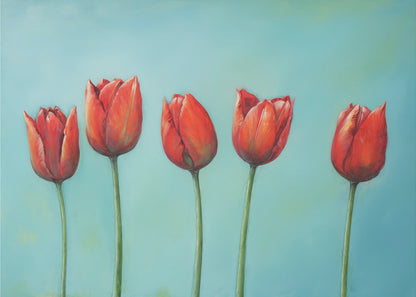 Five Tulips - Poster / Art Print