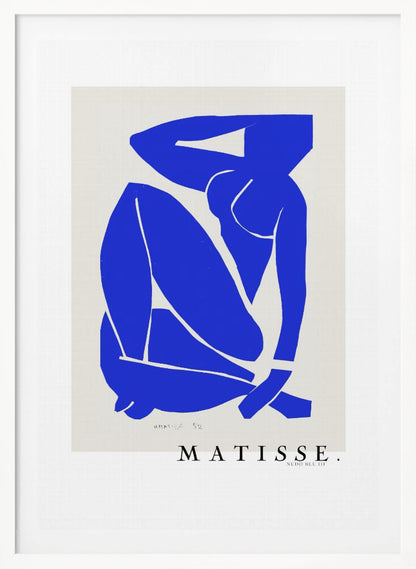 Nudo Blu III 1952 Boarder - Poster / Art Print