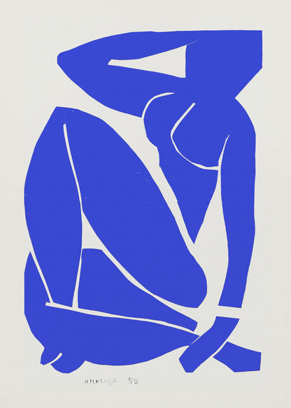 Nudo Blu III 1952 - Poster / Art Print