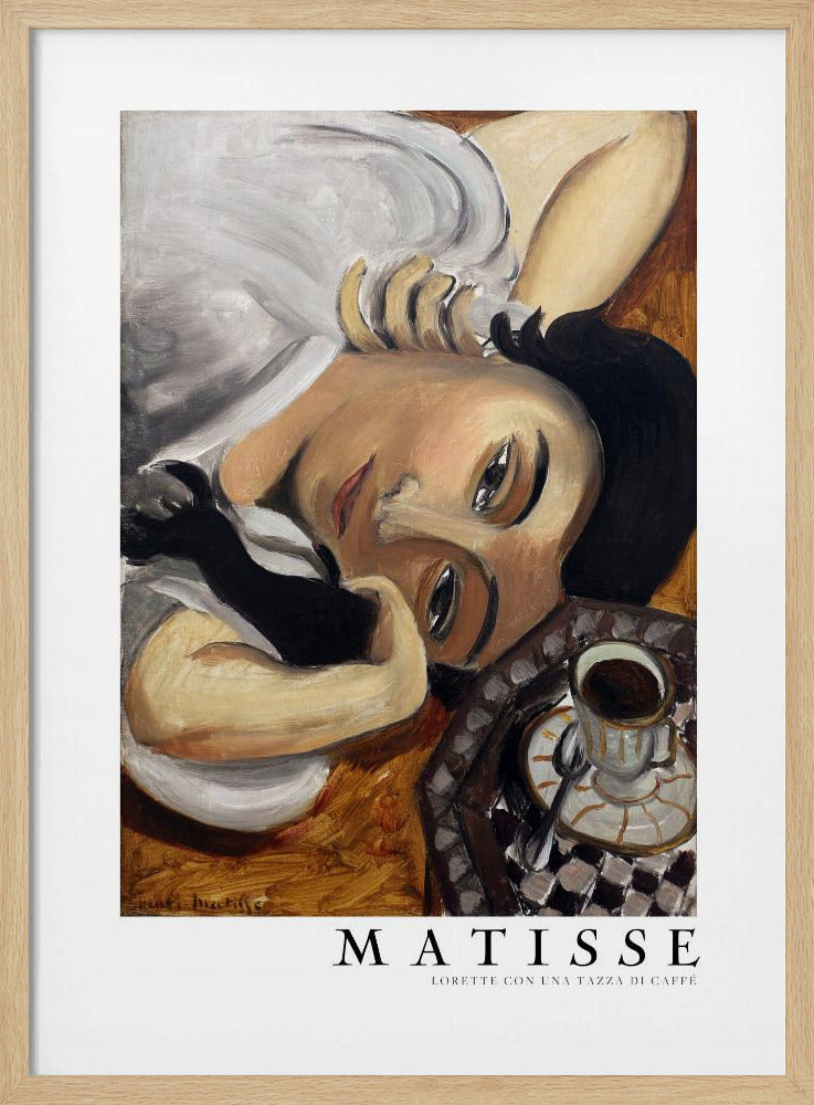 Lorette Con Una Tazza Di Caffe 1916 Boarder - Poster / Art Print