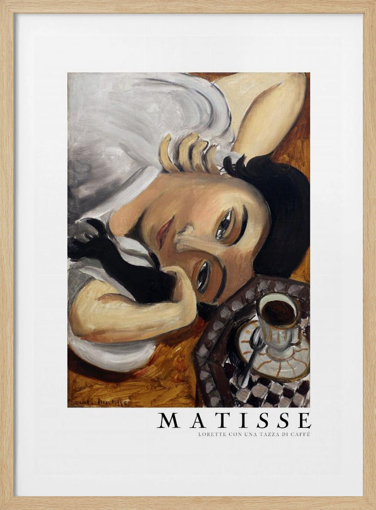 Lorette Con Una Tazza Di Caffe 1916 Boarder - Poster / Art Print