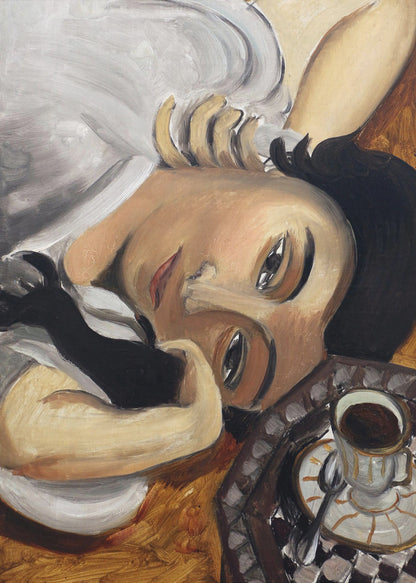 Lorette Con Una Tazza Di Caffe 1916 - Poster / Art Print